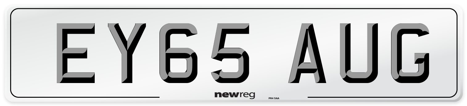 EY65 AUG Number Plate from New Reg